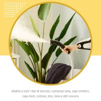 Stiratrice Verticale a Vapore, Stiratore Verticale 1950W da 1.4L con Asta Estendibile e 2 Rotelle per Abiti, Tende e Divani, in ABS e PP, 26x21.5x29 cm, Giallo