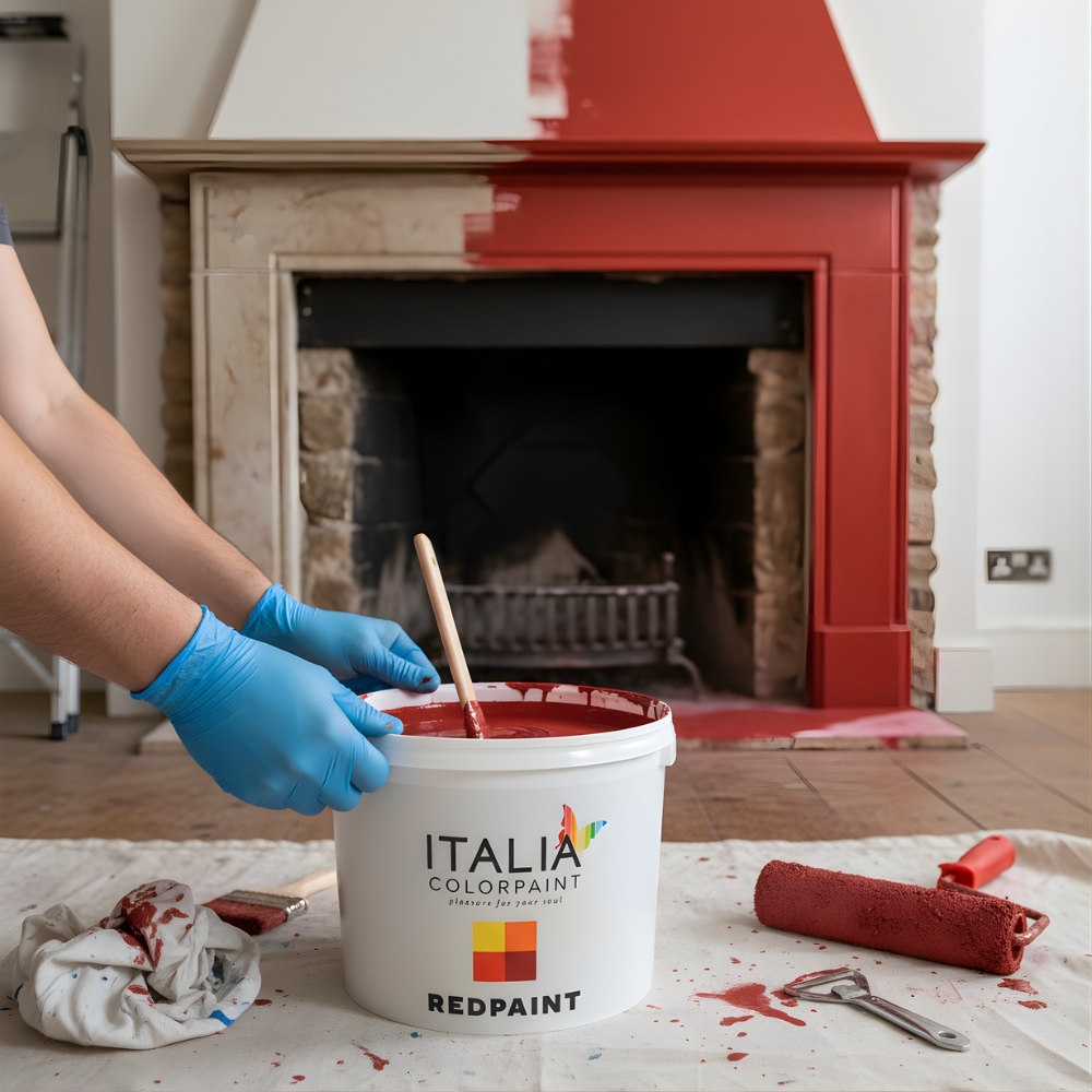 Redpaint idropittura acrilica per caminetti superlavabile e resistente