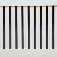 Copritermosifone a Doghe in MDF per Casa e Ufficio, 172x19x81 cm, Bianco