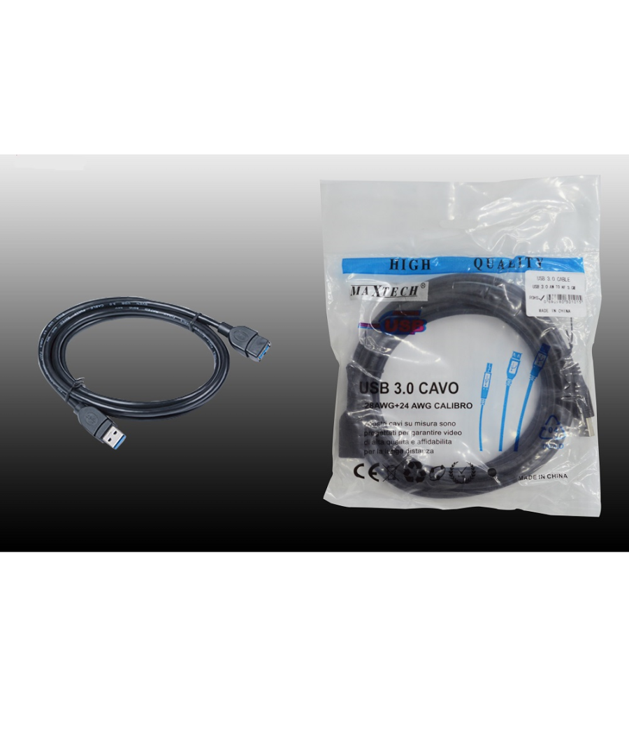 Usb 3.0 Cavo 3mt Maschio A Femmina Alta Velocità  Maxtech Usb 3.0 Am To Af 3.0m         
