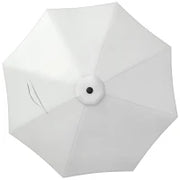 Telo per Ombrellone da Ø295 cm in Poliestere Bianco Resistente all'Acqua con Presa d'Aria Superiore
