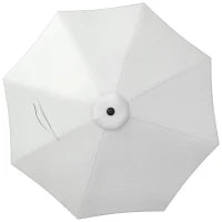 Telo per Ombrellone da Ø295 cm in Poliestere Bianco Resistente all'Acqua con Presa d'Aria Superiore