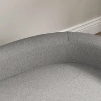 Divano per Cani di Taglia Grande con Cuscino Sfoderabile, in Poliestere e Legno, 98x67x25 cm, Grigio