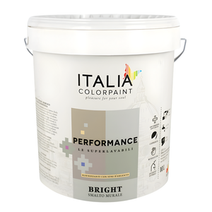 Performance bright smalto murale ecologico all acqua *** formato 10 lt, finitura satinata, confezione 1