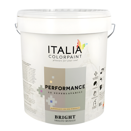 Performance bright smalto murale ecologico all acqua *** formato 5 lt, finitura satinata, confezione 1