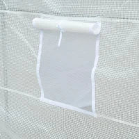 Serra da Giardino a Tunnel Per Piante in PE con Tubi in Ferro, Bianco, 350x200x200cm