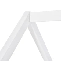 Letto a casetta con finestre, senza materasso，200×90 cm, Bianco