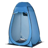 Tenda Doccia da Campeggio e Spiaggia con Porta a Cerniera e Borsa di Trasporto, 126x124x189 cm, Blu