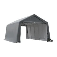 Tenda per Auto 6L x 3,6l x 2,75H m, Struttura in Robusto Acciaio Zincato, Rivestimento in PE ad Alta Densità 195 g/m², Impermeabile, Anti-UV, Grigio