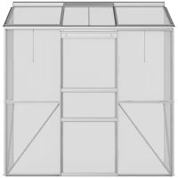 Serra adiacente serra da giardino finestre apribili su 5 livelli pannello in PC struttura in alluminio 1,9 x 0,7 x 2 m trasparente