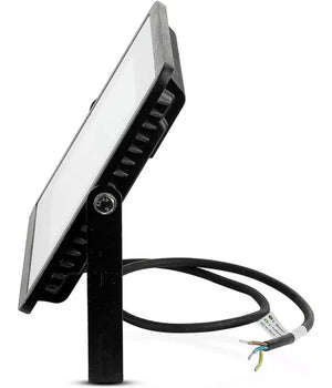 V-tac Faro Faretto Led Smd 10w 20w 30w 50w 100w Slim Da Esterno Ip65 Colore Nero  -bianco Caldo-100 Watt      