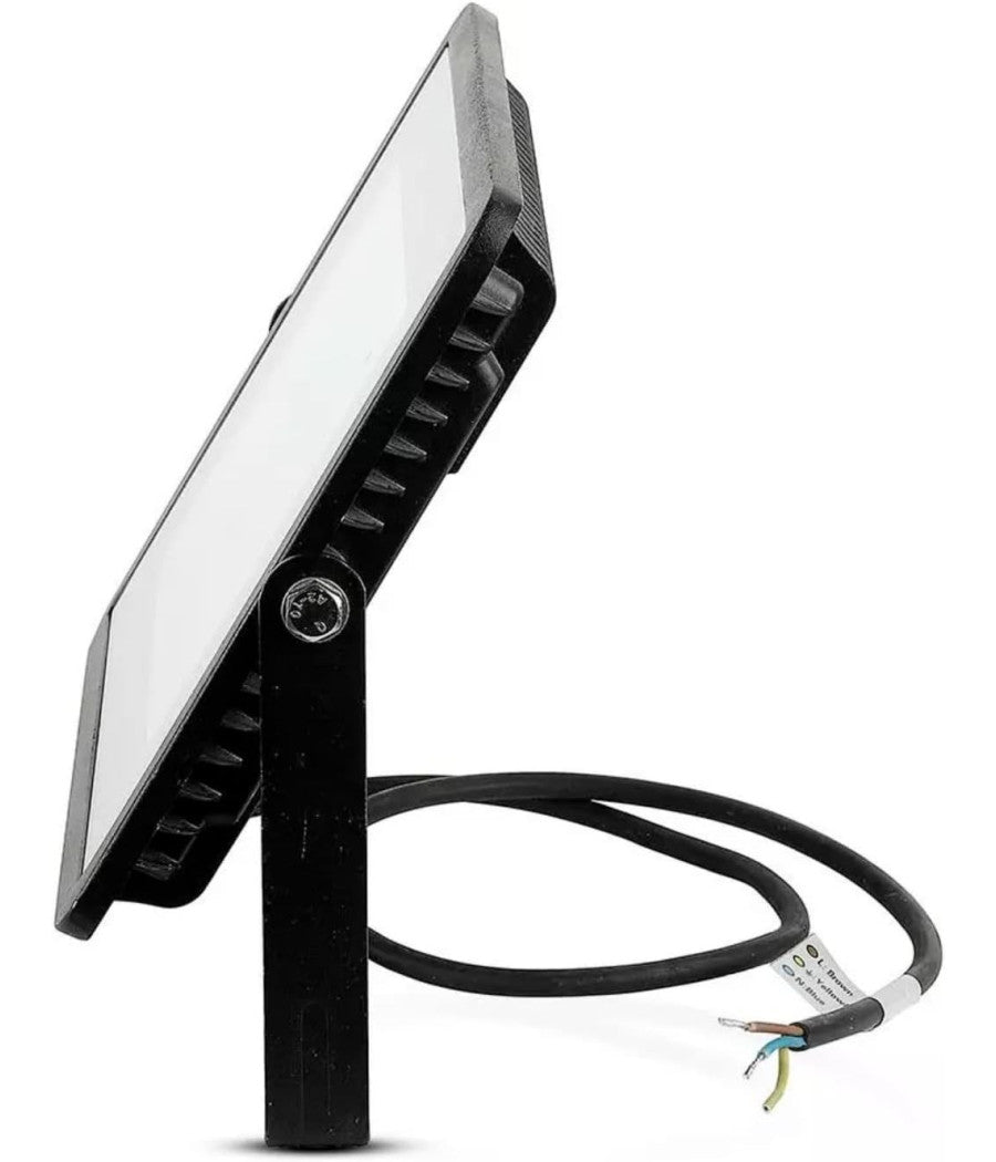 V-tac Faro Faretto Led Smd 10w 20w 30w 50w 100w Slim Da Esterno Ip65 Colore Nero  -bianco Caldo-20 Watt      