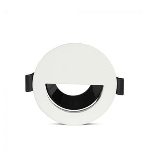 V-TAC VT-884 PORTAFARETTO ORIENTABILE ROTONDO SEMICERCHIO DA INCASSO PER LAMPADINE GU10 E GU5.3 COLORE BIANCO - SKU 8599 - V-TAC