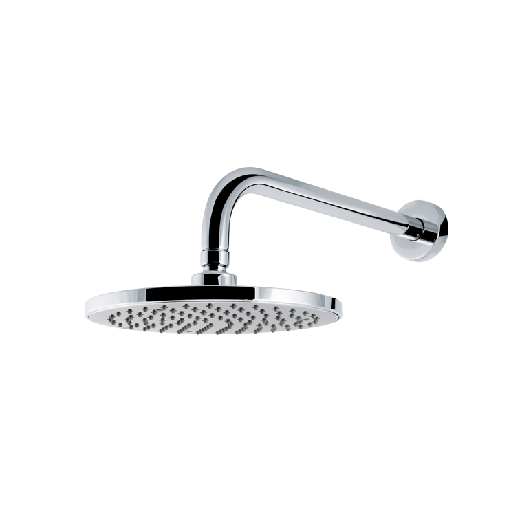 Soffione a parete con braccio Cromato Vema WELLNESS BRASS V13200