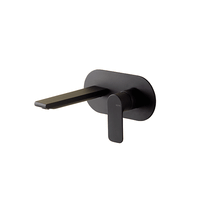 Miscelatore lavabo a parete Vema SLATE V14050 Nero Opaco