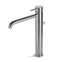 Miscelatore lavabo alto con scarico acciaio inox Vema TIBER STEEL V17020 Satinato