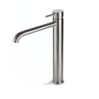 Miscelatore lavabo alto senza scarico acciaio inox Vema TIBER STEEL V17021 Satinato