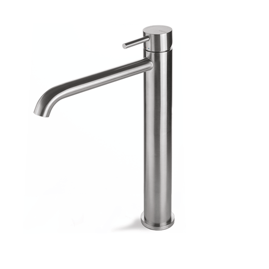 Miscelatore lavabo alto senza scarico acciaio inox Vema TIBER STEEL V17021 Satinato