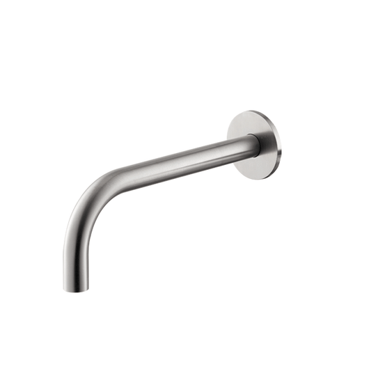 Bocca erogazione lavabo a parete acciaio inox Vema TIBER STEEL V17054 Satinato