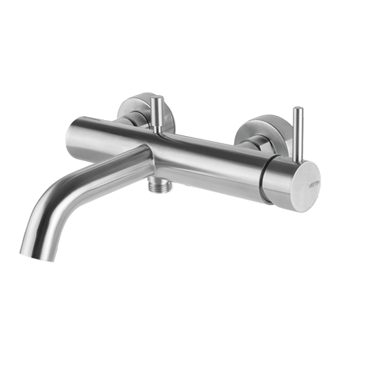 Miscelatore vasca acciaio inox con deviatore Vema TIBER STEEL V17080 Satinato