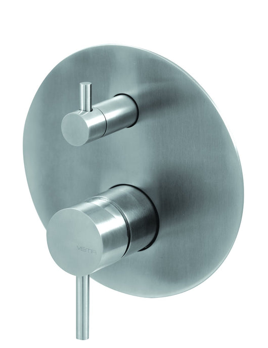 Miscelatore doccia con deviatore acciaio inox Vema TIBER STEEL V17142 Satinato