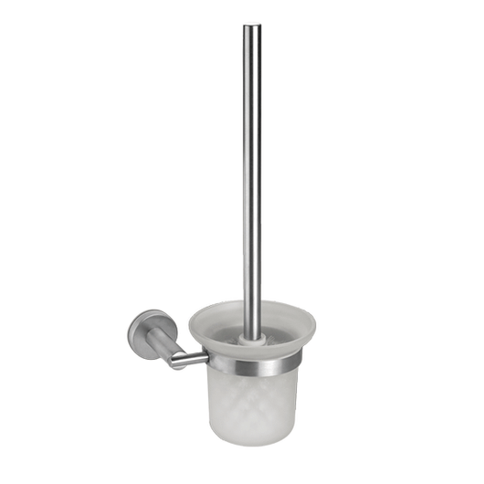 Porta scopino completo a muro acciaio inox Vema TIBER STEEL V17340 Satinato