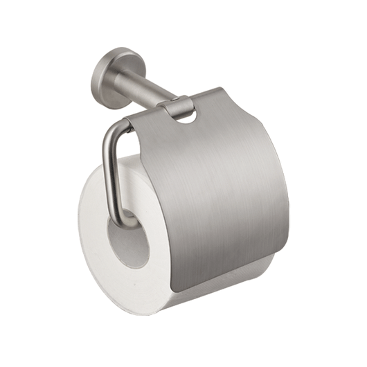 Porta rotolo a muro con coperchio acciaio inox Vema TIBER STEEL V17355 Satinato