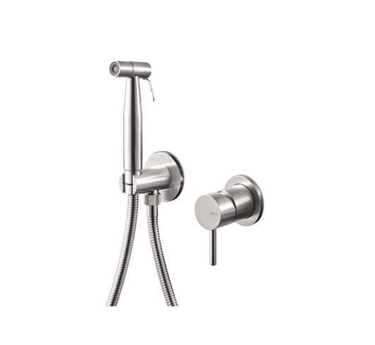 Rubinetto bidet con doccino acciaio inox Vema TIBER STEEL V17405 Satinato