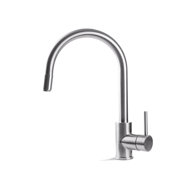 Miscelatore per lavello da cucina acciaio inox Vema TIBER STEEL KITCHEN V18040 Satinato