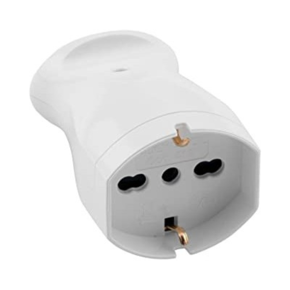 Presa ecova bivalente standard tedesco 10 16a 2p + t 250v colore bianca