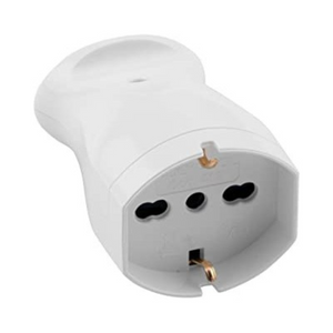 Presa ecova bivalente standard tedesco 10 16a 2p + t 250v colore bianca