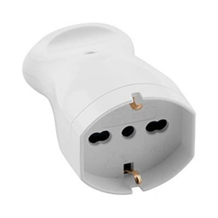 Presa ecova bivalente standard tedesco 10 16a 2p + t 250v colore bianca