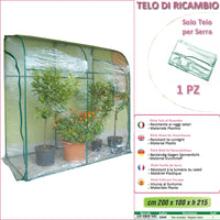 Telo ricambio per serra (200 x 100 x 215 cm)