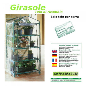 Telo ricambio per serra verdemax azalea 4 cm 70 x 50 x h 158