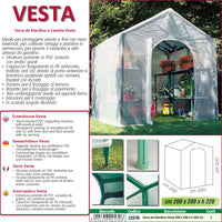 Serra da giardino a casetta vesta