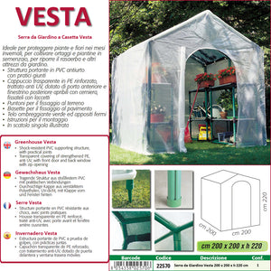 Serra da giardino a casetta vesta