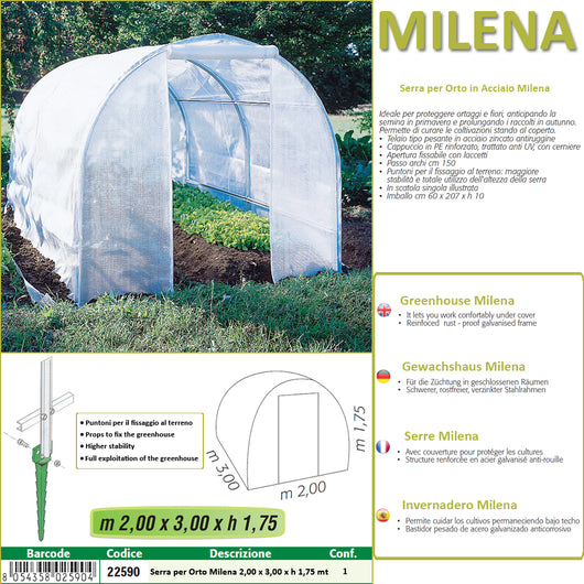 Serra per orto in acciaio milena