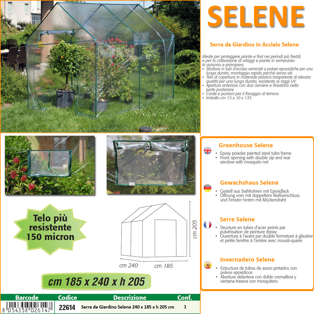 Serra da giardino in acciaio selene