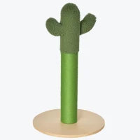 Albero Tiragraffi per Gatti a Forma di Cactus con Corde in Sisal, 40x40x65 cm, Verde