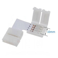 Connettore angolare per striscia led rgb 10mm alta qualità optonica 6621
