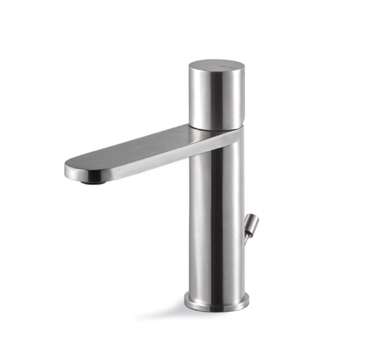 Miscelatore lavabo con scarico acciaio inox Vema VENY STEEL V29010 Satinato