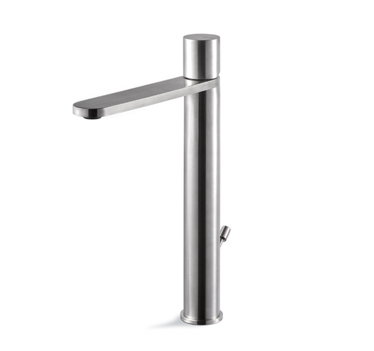 Miscelatore lavabo alto acciaio inox Vema VENY STEEL V29020 Satinato