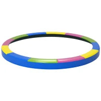 Copertura Tappeto Elastico Ø366x30 cm Pieghevole e Portatile, in Plastica, PE e Schiuma, Multicolore