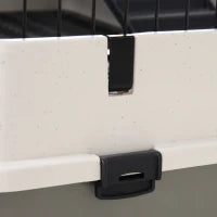 Gabbia a 3 Piani in Metallo con Vassoio per Roditori, Conigli e Furetti con 4 Ruote, 81.2x52.7x114cm, Nera