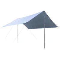 Tenda da Sole Portatile 3x3 m, Tendalino Parasole Impermeabile per Campeggio, e Spiaggia, Bianco