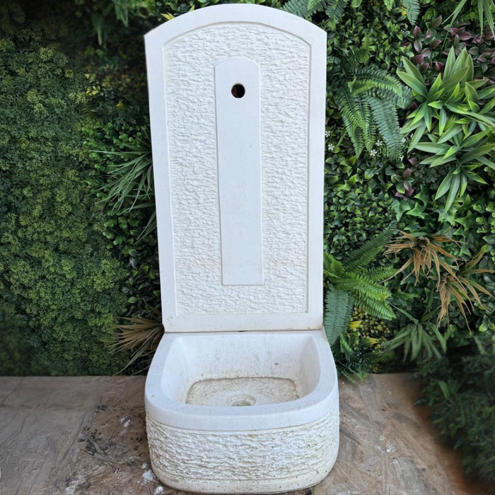 Fontana giardino calcestruzzo senza rubinetto 40x40xh.90 cm serie grecale