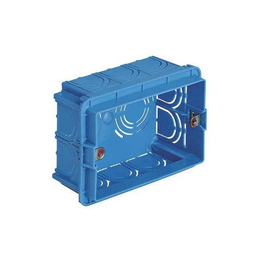 V71303 Scatola da Incasso Rettangolare Unificata 3 Moduli Azzurro