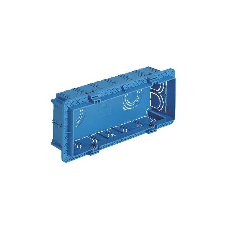 V71306 Scatola da Incasso Rettangolare 6/7 Moduli per Pareti in Muratura Azzurro