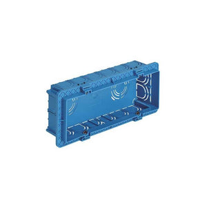 V71306 Scatola da Incasso Rettangolare 6/7 Moduli per Pareti in Muratura Azzurro