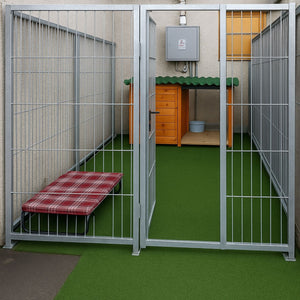 Box per cani in rete da esterno con zincatura a caldo da 400x200x altezza 180 cm